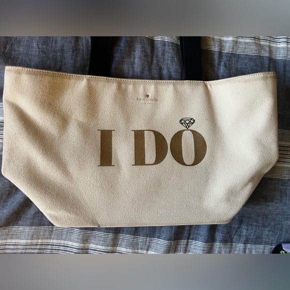 “I DO I DID” Kate Spade Bride Canvas Tote - Picture 10 of 11